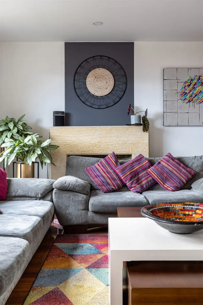 A bright shared living room in one of Invigor's homes